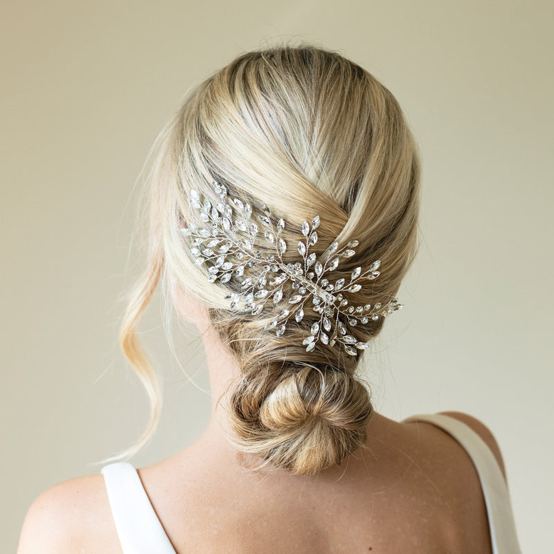 Serenade crystal spray clip (silver) - Liberty in Love