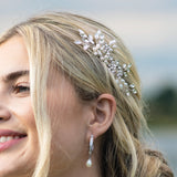 Shimmer crystal and pearl leafy comb - Liberty in Love