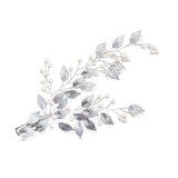 Summer breeze pearl enamelled leaf sprig clip (silver) - Liberty in Love