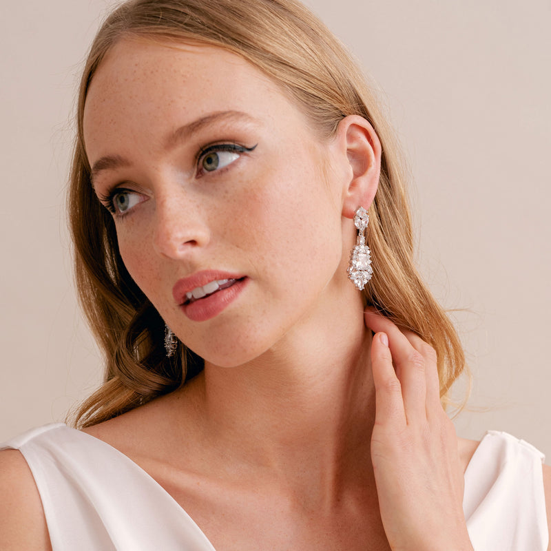 Skylar crystal drop earrings - Liberty in Love