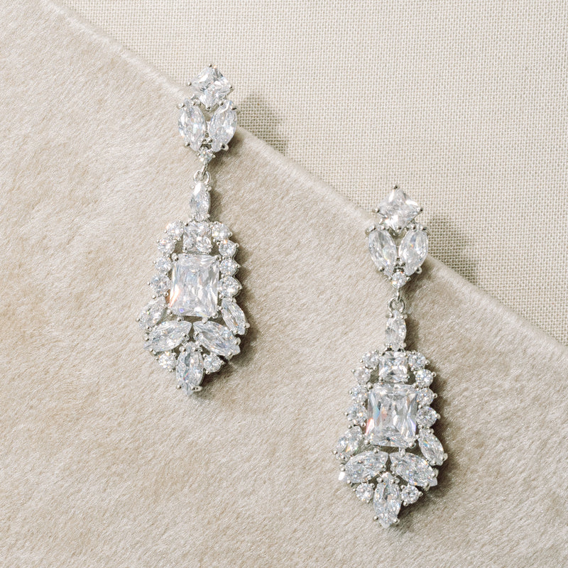 Skylar crystal drop earrings - Liberty in Love