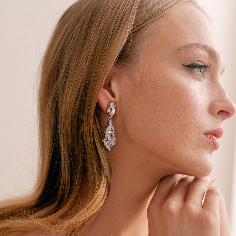 Skylar crystal drop earrings - Liberty in Love