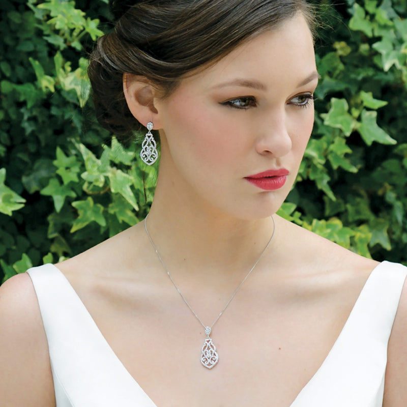 Sorrento necklace and earrings bridal jewellery set - Liberty in Love