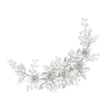 Spring blossom crystal pearl and enamelled floral crescent clip - Liberty in Love