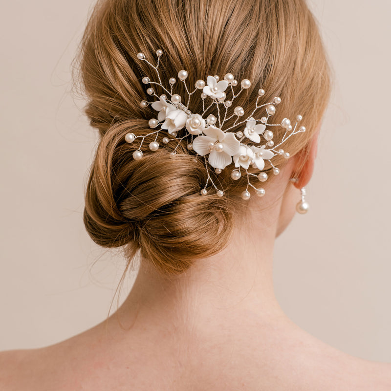 Stellar porcelain floral comb - Liberty in Love