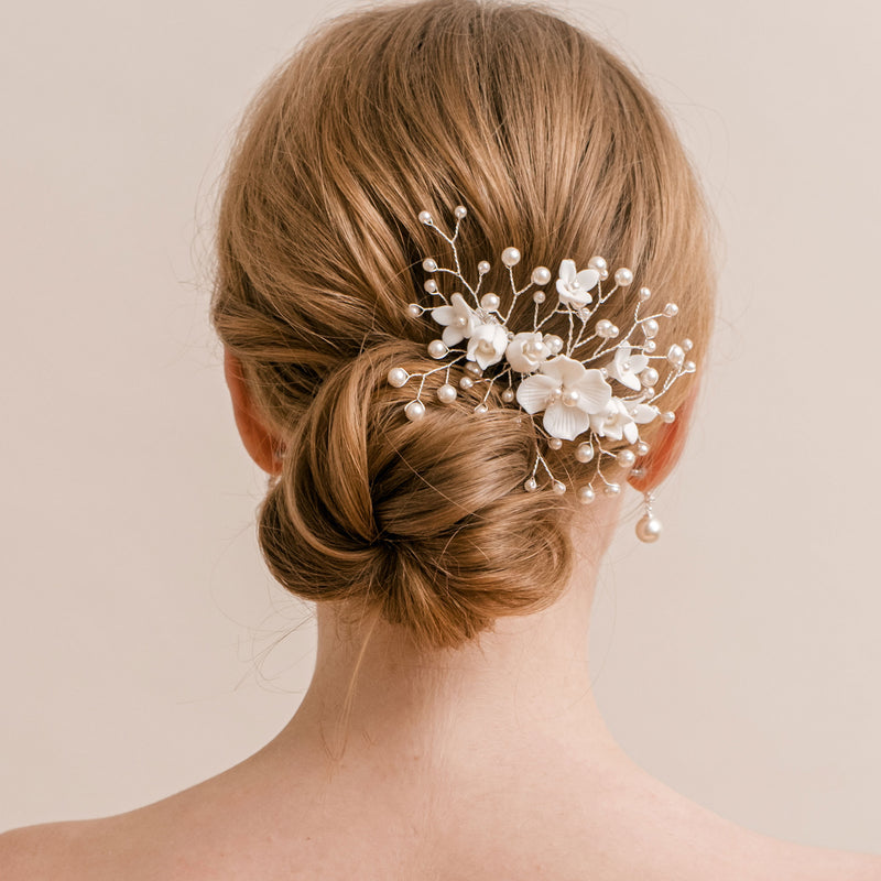 Stellar porcelain floral comb - Liberty in Love