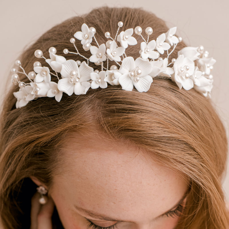 Stellar porcelain floral crown - Liberty in Love