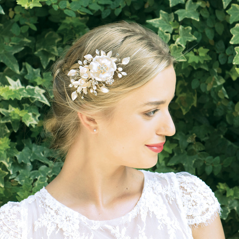 Sunflower sparkling gold crystal burst clip - Liberty in Love