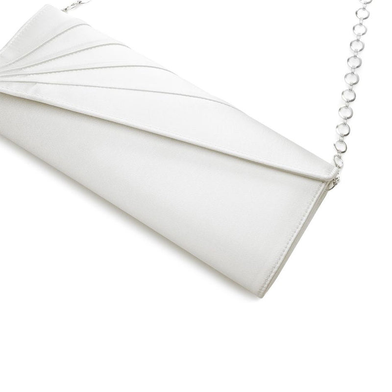 Tess satin pleated wedding clutch bag - Liberty in Love