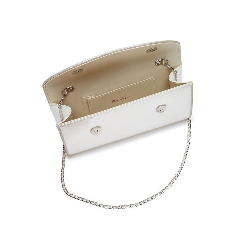 Viki satin and silver shimmer bridal handbag - Liberty in Love