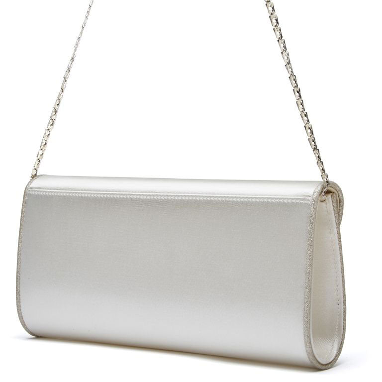 Viki satin and silver shimmer bridal handbag - Liberty in Love