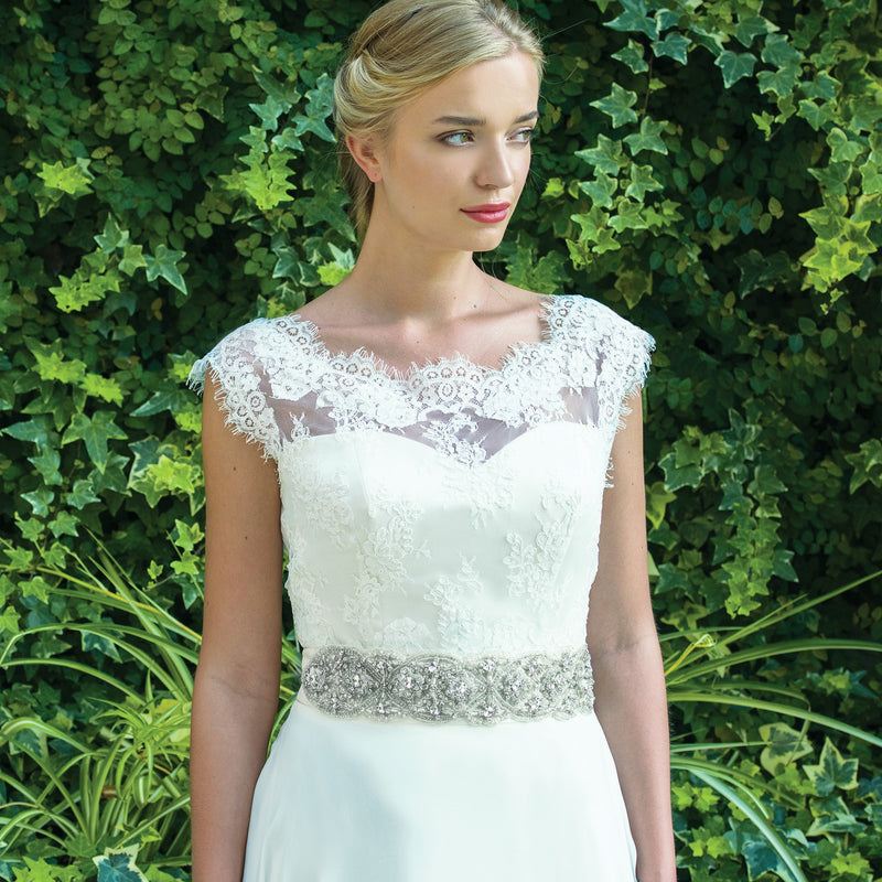 Vintage pearl wedding belt top