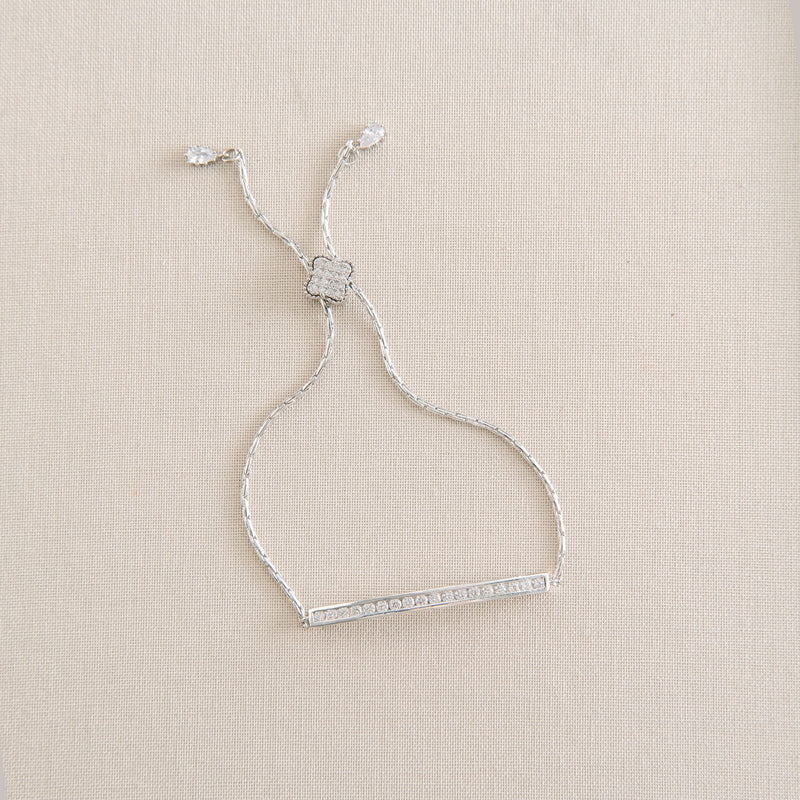 Winchcombe crystal bar toggle bracelet (silver) - Liberty in Love