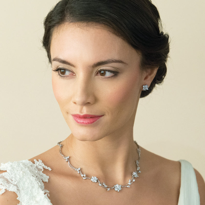 Waterlily three-piece bridal jewellery set - Liberty in Love