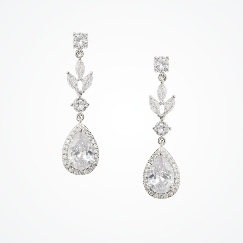 Wrenley crystal floral drop earrings - Liberty in Love