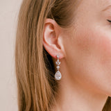 Wrenley crystal floral drop earrings - Liberty in Love