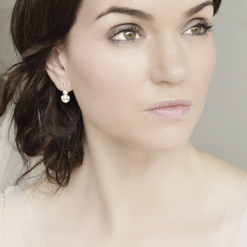 Abi pearl and diamante orb earrings - Liberty in Love