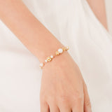 Abigail pearl and diamante bracelet (gold) - Liberty in Love