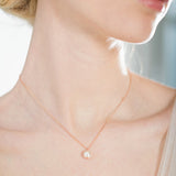 Ada rose gold pearl pendant necklace - Liberty in Love