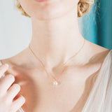 Ada rose gold pearl pendant necklace - Liberty in Love