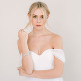 Adeline freshwater pearl floral and crystal bracelet - Liberty in Love