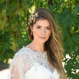 Adonia bronze floral crystal hair clip - Liberty in Love
