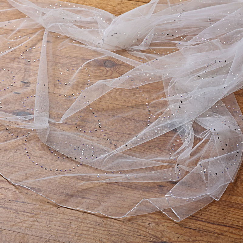 Alba crystal embellished tulle veil - Liberty in Love