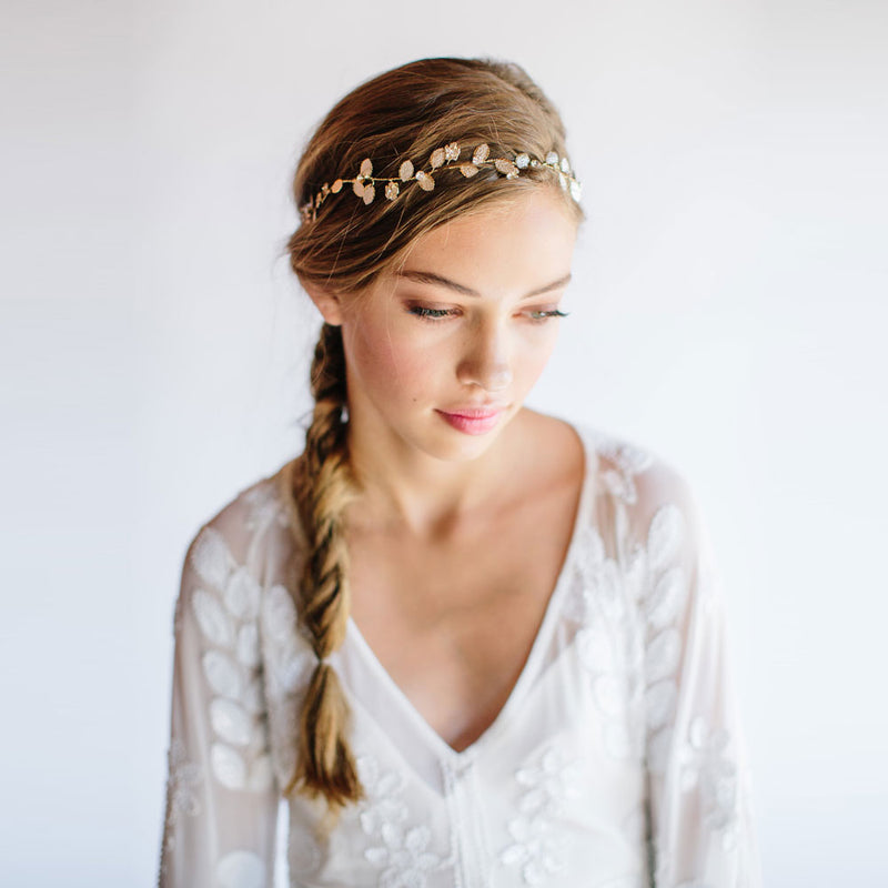 Alba gold leaf vine headpiece - Liberty in Love