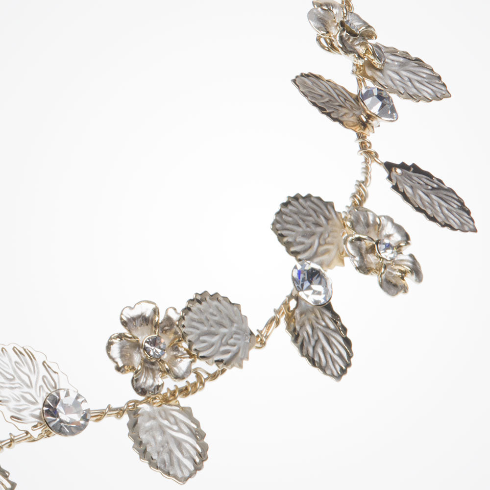 Untamed Petals Gold Leaf Vine with Crystals headpiece. NWOT Amazon.com : Unicra Leaf Wedding Hair Vine Flower Bridal  main image 2