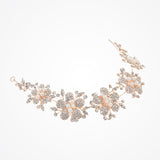 Albany line of pearl centred rose gold blossoms hair vine - Liberty in Love