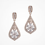 Alessandra floral teardrop CZ earrings (rose gold) - Liberty in Love