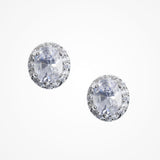 Alex oval crystal bridal stud earrings - Liberty in Love