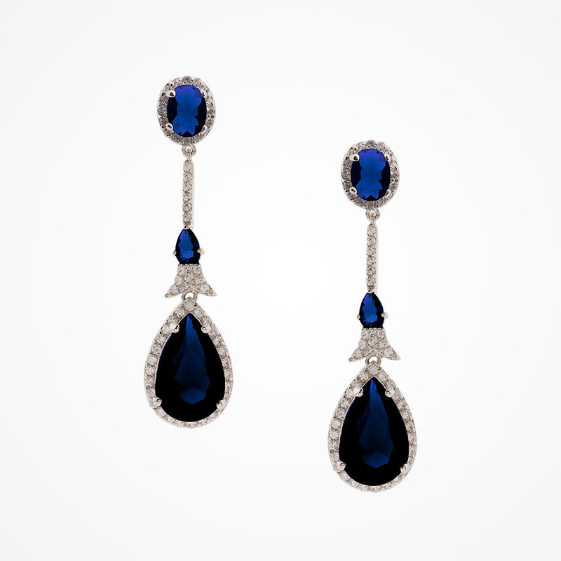 Alexandra earrings (blue crystal) - Liberty in Love