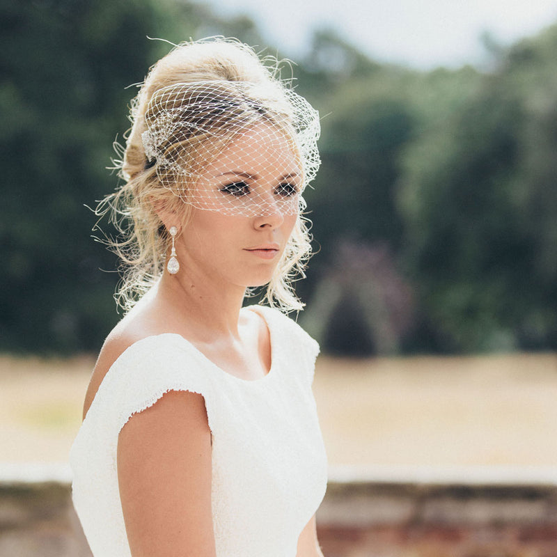 Alexandra bridal statement teardrop earrings - Liberty in Love