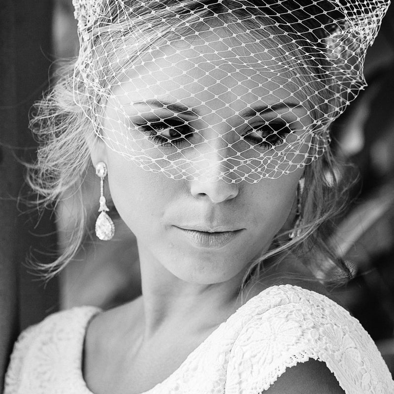 Alexandra bridal statement teardrop earrings - Liberty in Love