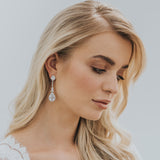 Alexandra bridal statement teardrop earrings - Liberty in Love