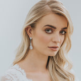 Alexandra bridal statement teardrop earrings - Liberty in Love