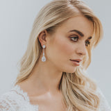 Alexandra bridal statement teardrop earrings - Liberty in Love