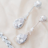 Alexandra bridal statement teardrop earrings - Liberty in Love