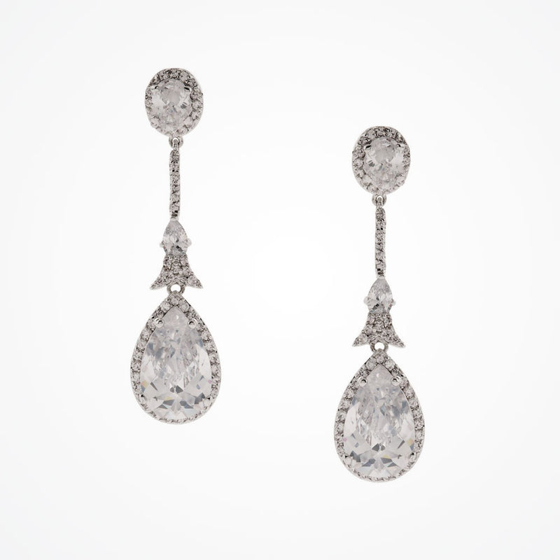 Alexandra bridal statement teardrop earrings - Liberty in Love