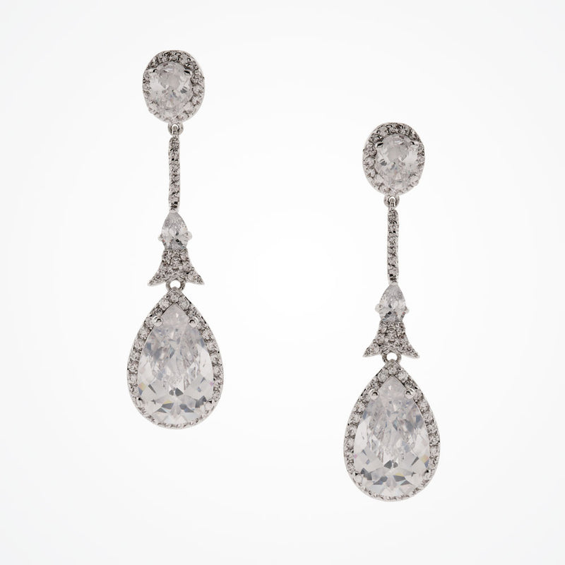 Alexandra bridal statement teardrop earrings - Liberty in Love