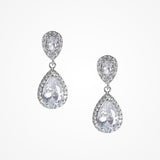 Alma CZ teardrop earrings (silver) - Liberty in Love