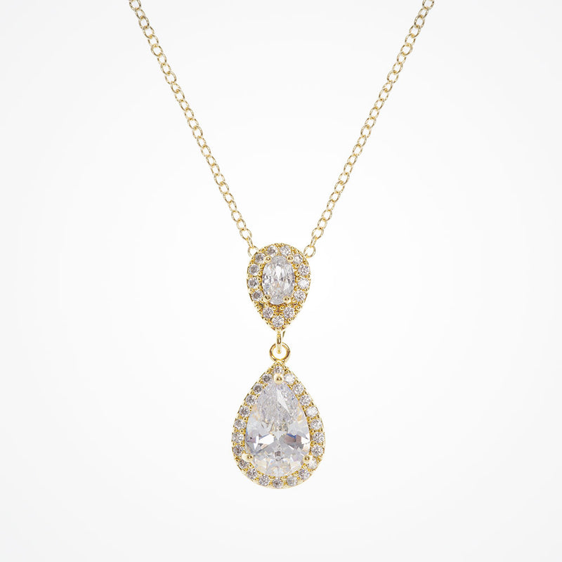 Alma CZ pendant necklace (gold) - Liberty in Love