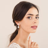 Alma CZ teardrop earrings (silver) - Liberty in Love