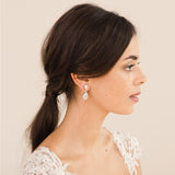 Alma CZ teardrop earrings (silver) - Liberty in Love