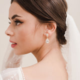 Alma CZ teardrop earrings (gold) - Liberty in Love