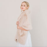 Almond faux fur collared cape - Liberty in Love