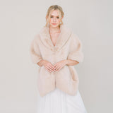 Almond faux fur collared cape - Liberty in Love