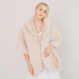 Almond faux fur collared cape - Liberty in Love