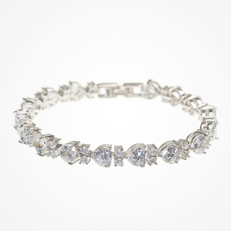 Amalfi crystal hearts floral bracelet - Liberty in Love